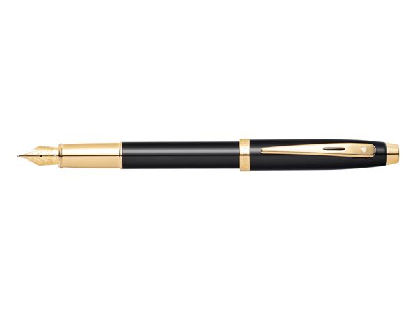 Sheaffer 300 Glossy Black Gold Trim Fountain Pen